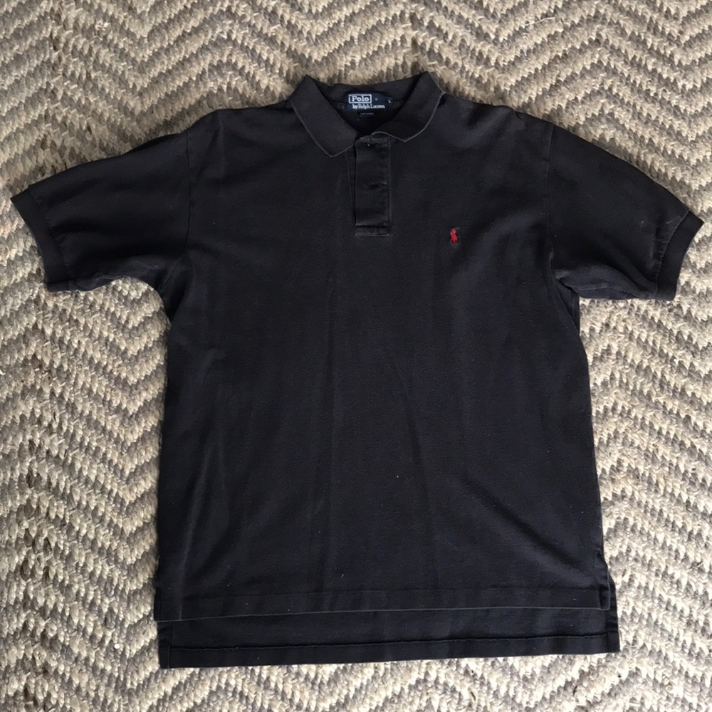 Men’s black polo